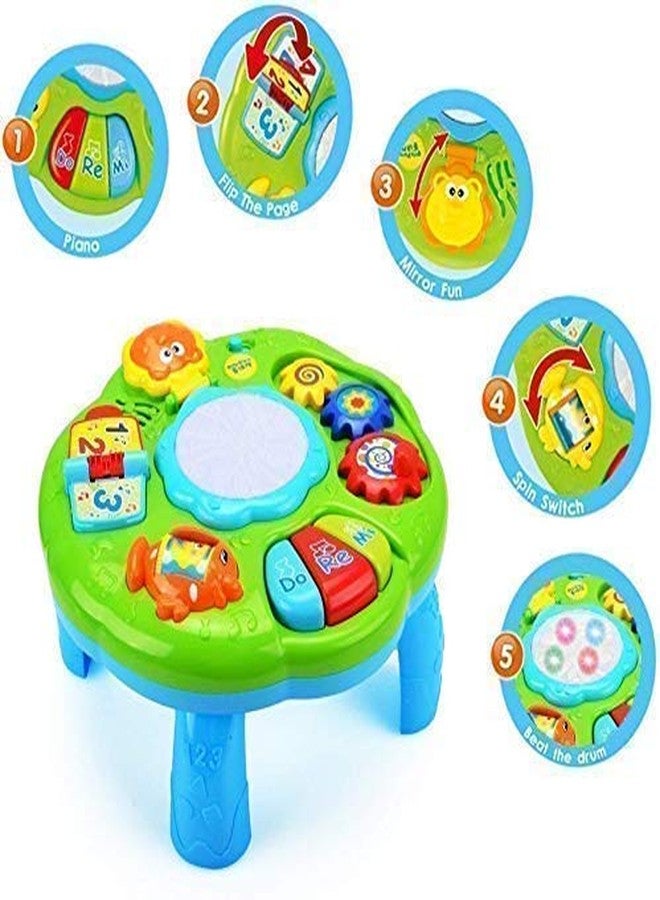 Invite Enterprise Musical Toy|Play Table|Baby'S Educational Table|Musical Activities With Lighting And Sound|Activity Table|Baby Toy-Ideal Gift For Children(Activity Table)|Multicolor - Image 4